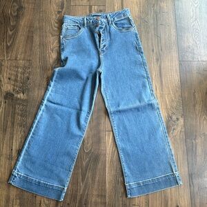 Risen cropped jeans